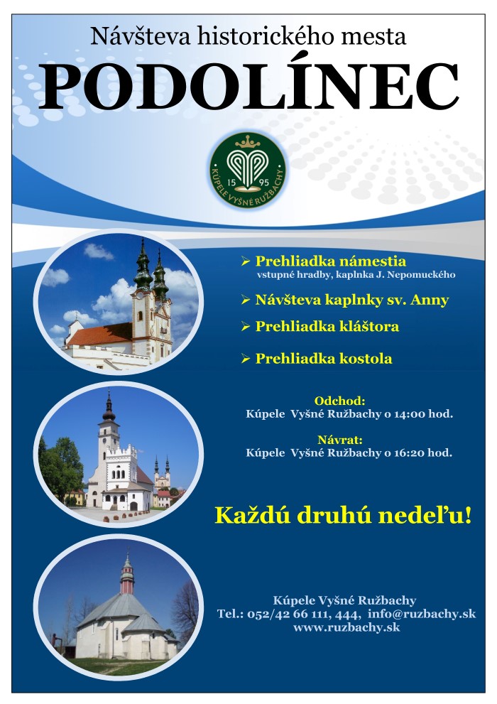 Návšteva historického mesta Podolínec - pozvánka na výlet