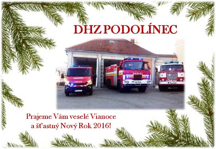 Vianočný pozdrav DHZ Podolínec