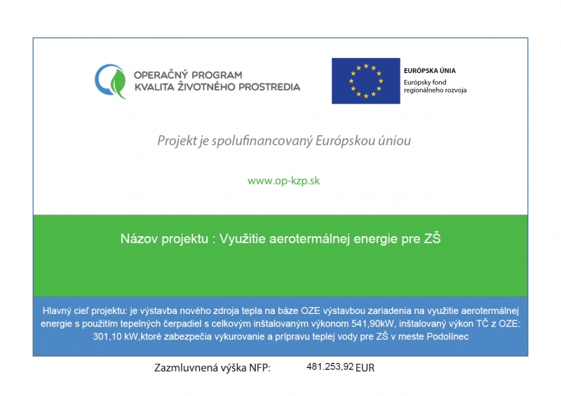 Využitie aerotermálnej energie pre ZŠ 