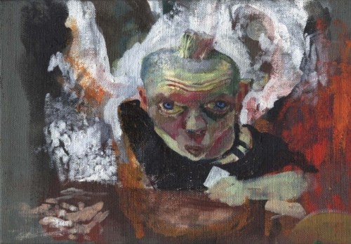 auto milkus, 20x30, olej na plátne, Mgr. art. Kamil Kozub