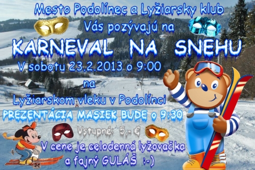 Karneval na snehu 2013 - plagátik