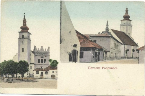 Dobová pohľadnica Podolínca