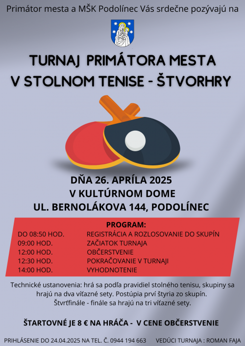 Turnaj v stolnom tenise