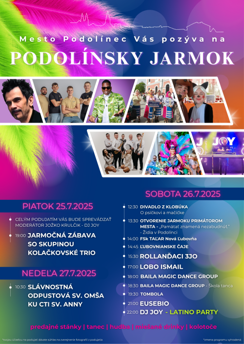 Podolinsky jarmok pozvánka