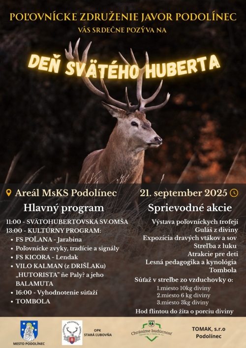 pozvánka na den Sv. Huberta 2025