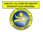 Prispejte 2 % z Vašich daní pre mládež v MŠK Podolínec